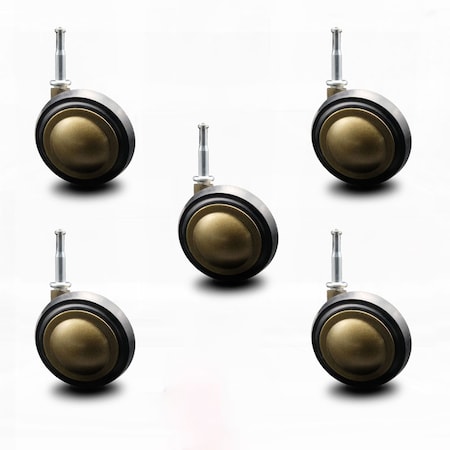 Service Caster 3 Inch Windsor Antique Soft Tread Ball Caster - Grip Neck Stem-SCC, 5PK SCC-GN01S30-DCR-WA-5